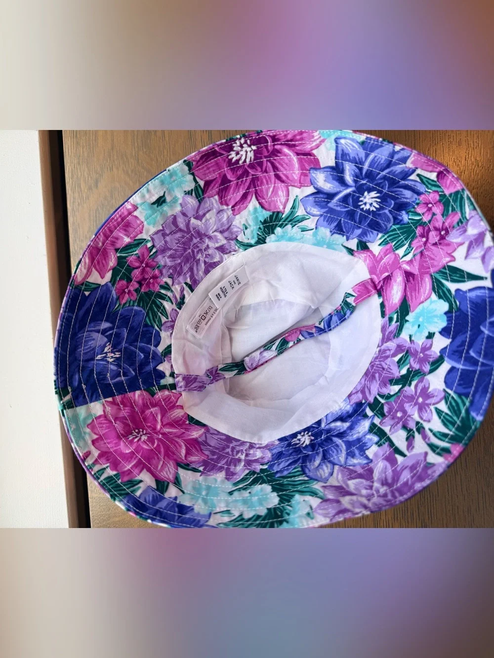 Janie and Jack Floral Baby Sunhat - 0-6 Months